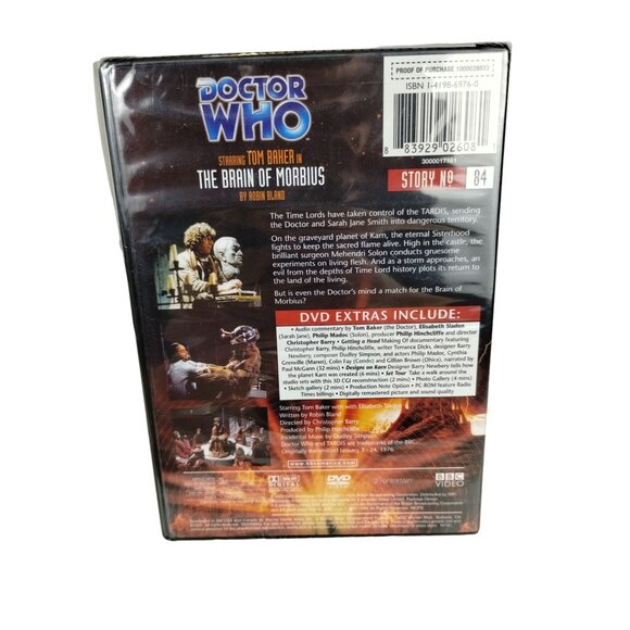 Doctor Who The Brain of Morbius Tom Baker Fourth Doctor Story 84 BBC Video - Picture 3 of 4